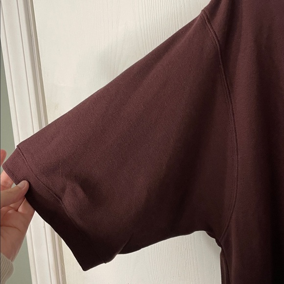 Patagonia Men’s Polo 100% Organic Cotton Logo Maroon Shirt Size Large - Picture 4 of 6